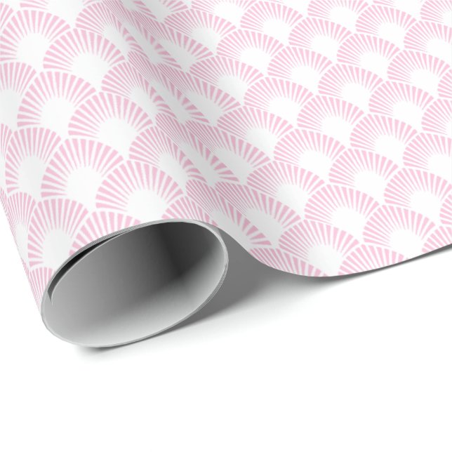 Scales Mermaid Bridal Birthay Pink Pastell White Geschenkpapier (Rolleneckpunkt)