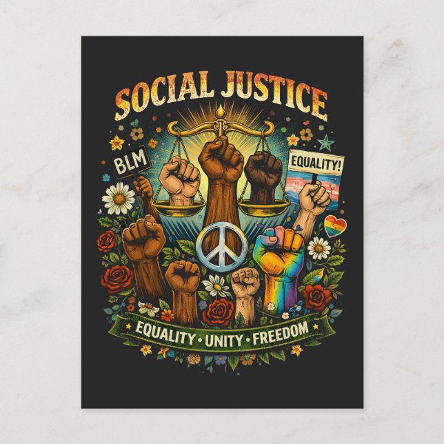 Scales of Justice Postkarte (Vorderseite)