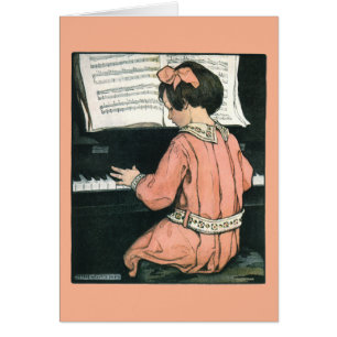 Scales par Jessie Willcox Smith, Piano Music Card