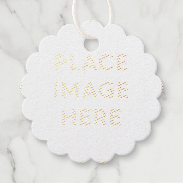 Scallop Foil Favor Tags (Vorderseite)