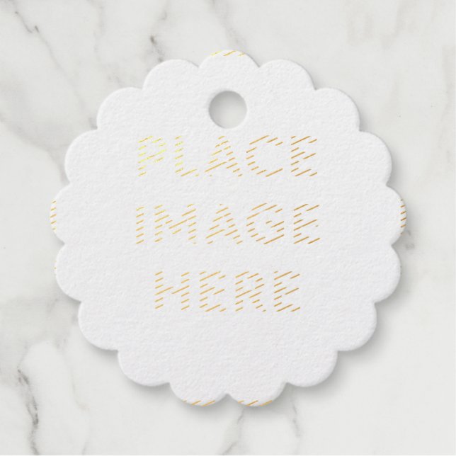 Scallop Foil Favor Tags (Vorderseite)