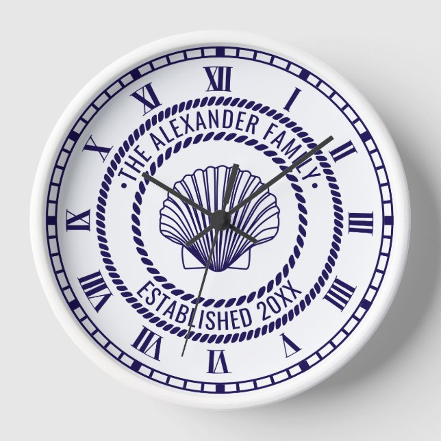 Scallop-Muschel #3 Familienname Datum des Rope Fra Uhr (Vorderseite)