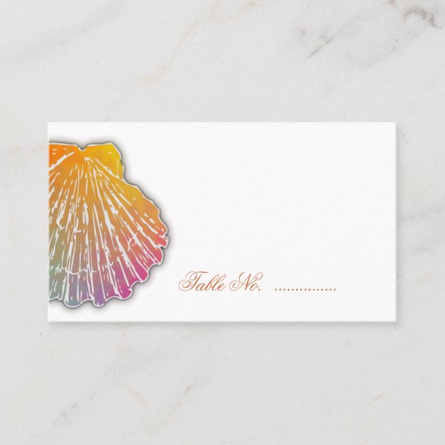 Scallop Muschel Art Escort Tischplatinen Platzkarte (Vorderseite)