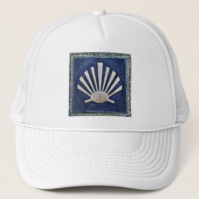 Scallop Muschel Camino de santiago Truckerkappe (Vorderseite)
