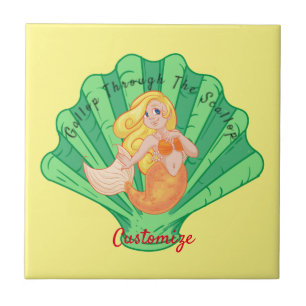 Scallop Muschel Mermaid Thunder_Cove Fliese