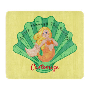 Scallop Muschel Mermaid Thunder_Cove Schneidebrett