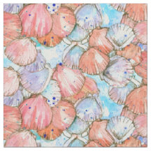 Scallop-Muscheln Tinte Zeichnend Wasserfarbe