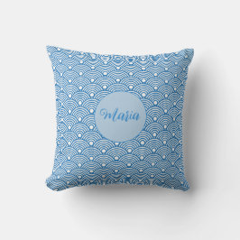 Scallop Muster Aqua Blau Dekorationsmuster Kissen