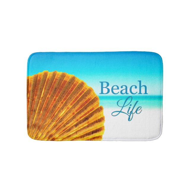 Scallop Sea Muschel Beach Life Badematte (Vorderseite)