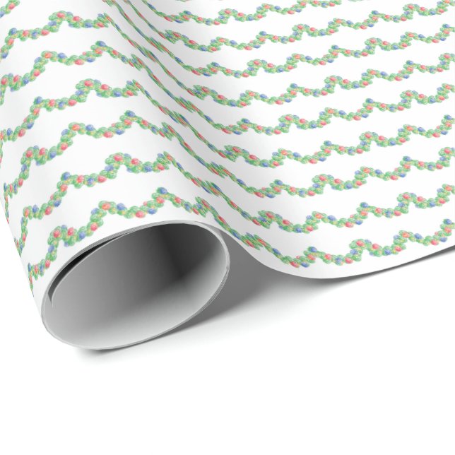 Scallop Shell Garlands Wrapping Paper Geschenkpapier (Rolleneckpunkt)