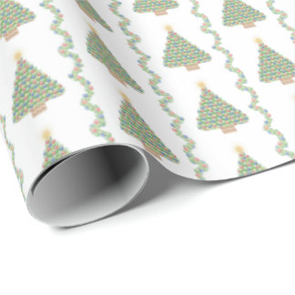 Scallop Shell Trees and Boughs Wrapping Paper Geschenkpapier