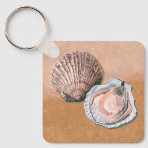 Scallop Stillleben Schlüsselanhänger