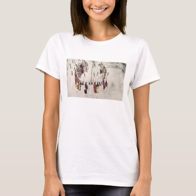 Scalp-Tanz oder Siegeszug (Tinte auf Papier) T-Shirt (Vorderseite)