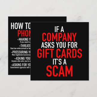 Scam carte cadeau - Prévention des fraudes