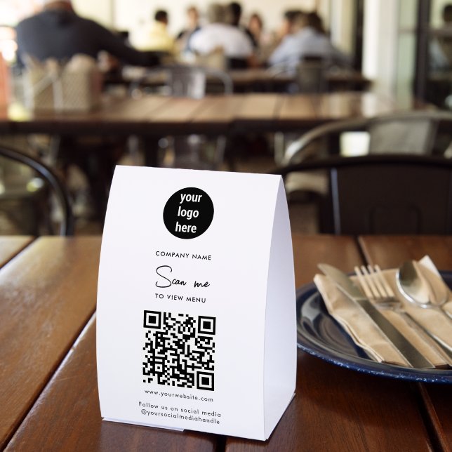 Scan Me To View Menu Order QR Code  Tischaufsteller (In Situ (Restaurant))