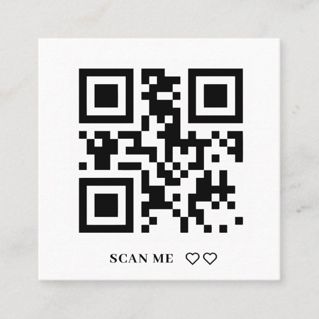 Scan Me UAWG Wedding QR Code Response Einladung (Vorderseite)