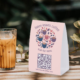 SCAN MENU QR CODE Espresso Kaffee Shop Tischaufsteller
