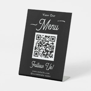 Scan-Menü-QR-Codes Geschäftspodest-Schild Sockelschild
