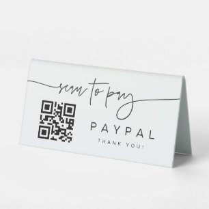 Scan-Pay QR-Code Mobile Checkout Table Zelt-Zeiche Tischaufsteller