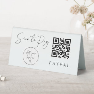 Scan-Pay QR-Code Mobile Checkout Table Zelt-Zeiche Tischaufsteller