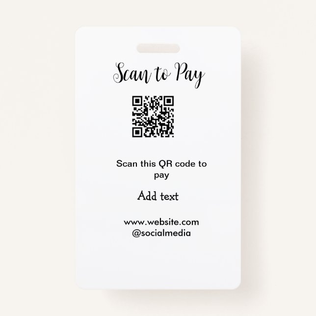 Scan-QR-Code bezahlen Fügen Sie E-Mail-Daten der W Ausweis (Vorderseite)