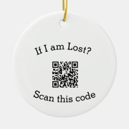 Scan QR code lost found me code pet Keramik Ornament
