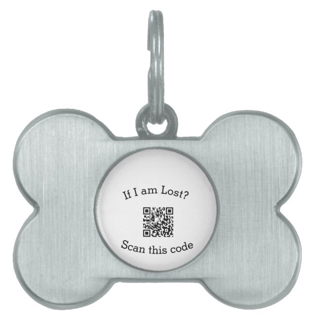 Scan QR code lost found me code pet  Tiermarke (Vorderseite)