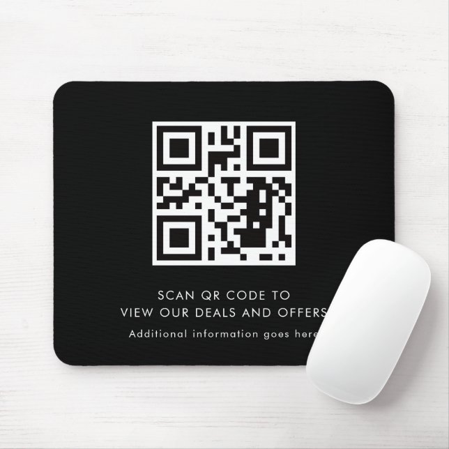 Scan QR Code Modern Promotional Business Mousepad (Mit Mouse)