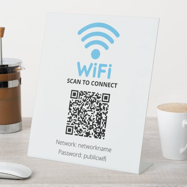 Scan to Connect Free Guest Wifi Sockelschild (In Situ)