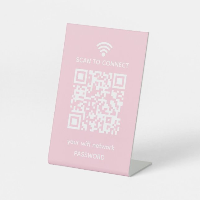 Scan to connect Guest Wifi Network qr-Code Sockelschild (Vorderseite)
