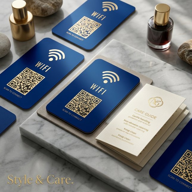 Scan-to-Connect-Navy-WiFi-Magnet mit QR-Code Magnet (Scan to Connect Navy WiFi Magnet with QR Code)