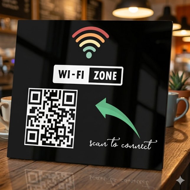 Scan to Connect QR Code Internet Wifi Network Fotoplatte (Von Creator hochgeladen)
