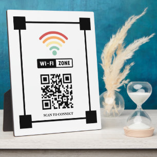 Scan to Connect QR Code WifiZone Fotoplatte