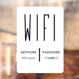 Scan to Connect Wifi Network QR Code Wifi Password Fensteraufkleber