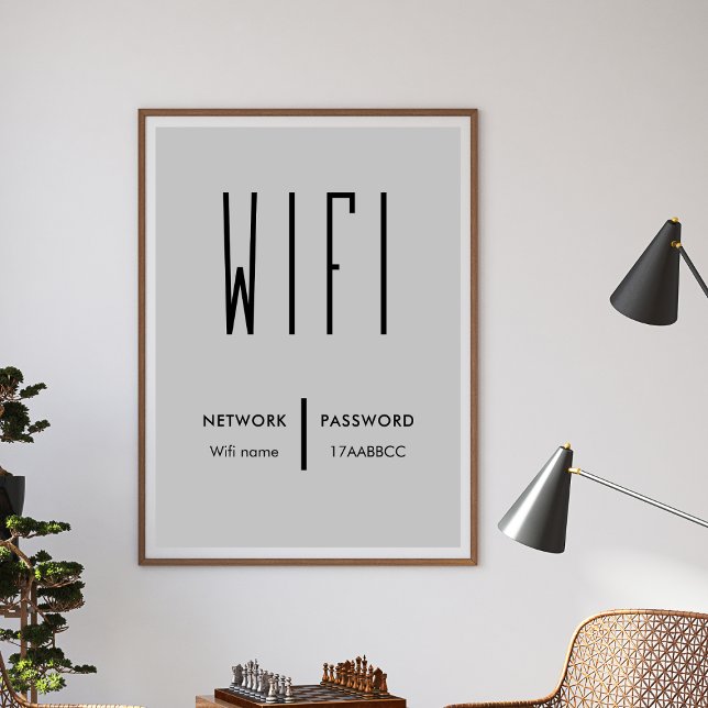 Scan to Connect Wifi Network QR Code Wifi Password Poster (Von Creator hochgeladen)