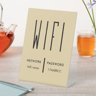 Scan to Connect Wifi Network QR Code Wifi Password Sockelschild