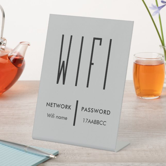 Scan to Connect Wifi Network QR Code Wifi Password Sockelschild (In Situ)