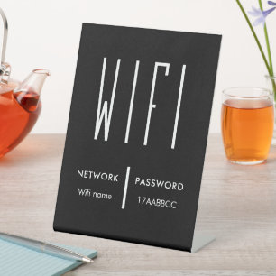 Scan to Connect Wifi Network QR Code Wifi Password Sockelschild