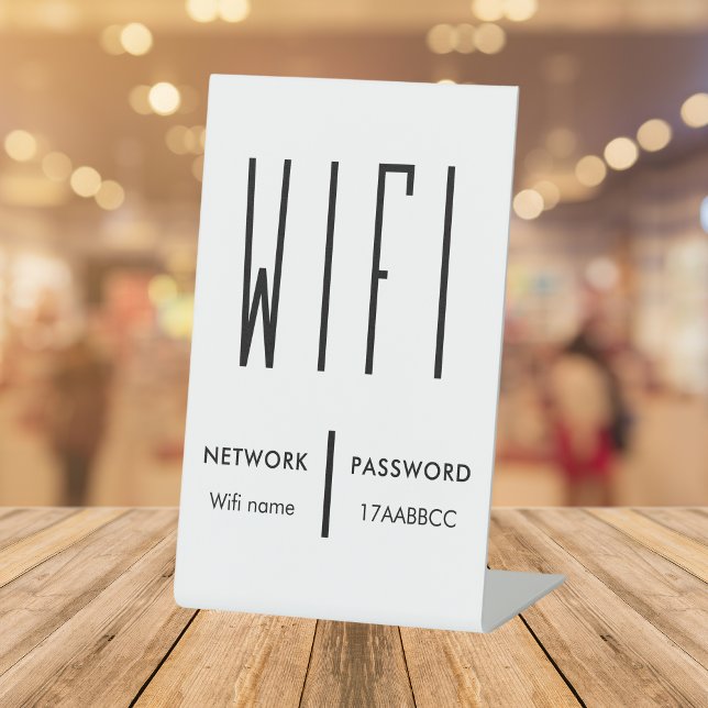 Scan to Connect Wifi Network QR Code Wifi Password Sockelschild (Von Creator hochgeladen)