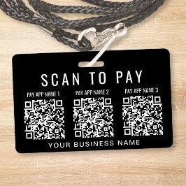 Scan to Pay 3 QR Codes Business Ausweis