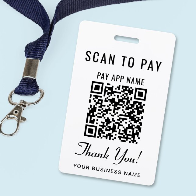 Scan to Pay QR Code Ausweis (Scan to Pay 3 Payment QR Codes Social Media Badge)