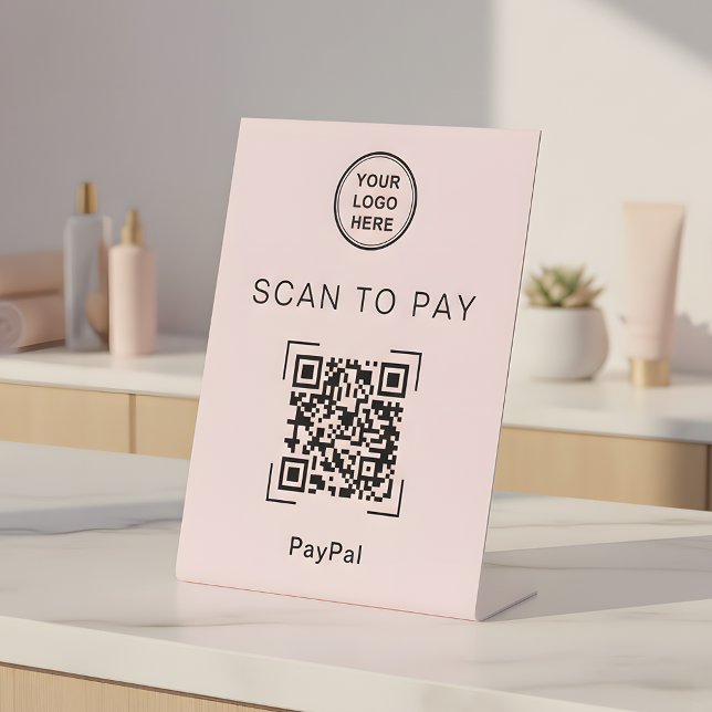 Scan to Pay QR Code Sign For Spa Beauty Salon Sockelschild (Von Creator hochgeladen)
