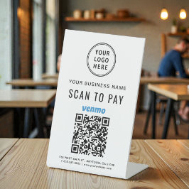 Scan to Pay Venmo QR-Logo Sockelschild