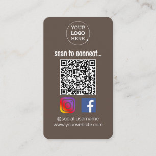 Scan zur Verbindung von Visitenkarten Visitenkarte