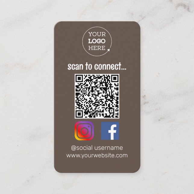 Scan zur Verbindung von Visitenkarten Visitenkarte (Vorderseite)