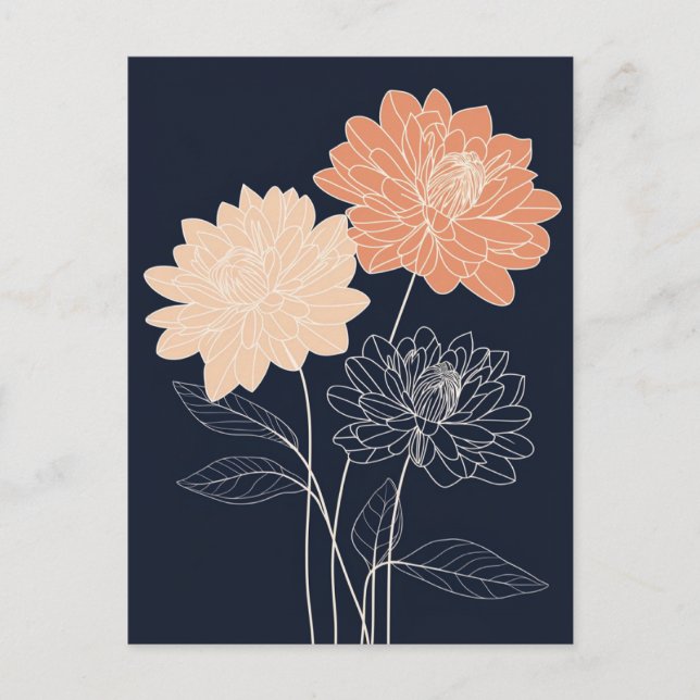 Scandi Bloom Nr. 310 Postkarte (Vorderseite)