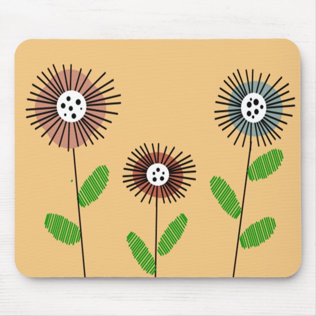 Scandi-Blume Mousepad (Vorne)
