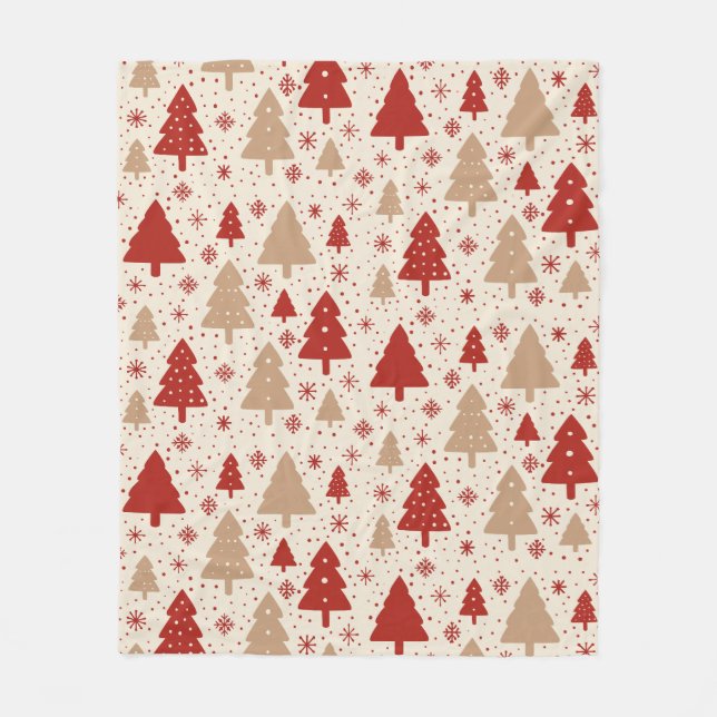 Scandi Christmas Forest Fleecedecke (Vorderseite)