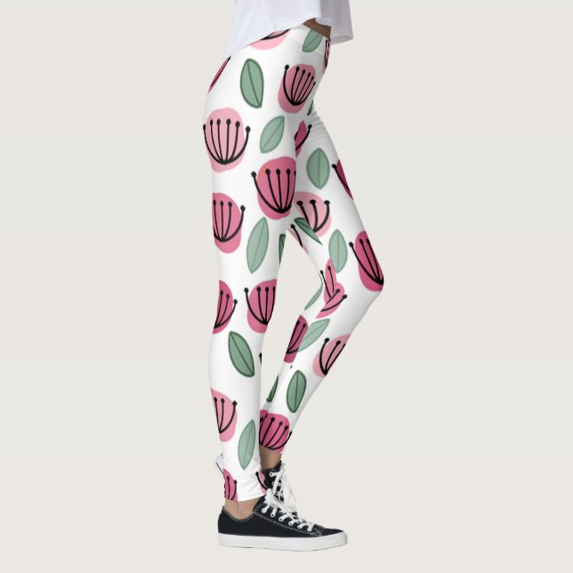 Scandi-Cup-Blume Leggings (Rechts)