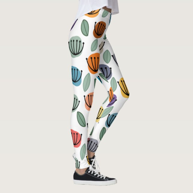 Scandi-Cup-Blume Leggings (Rechts)